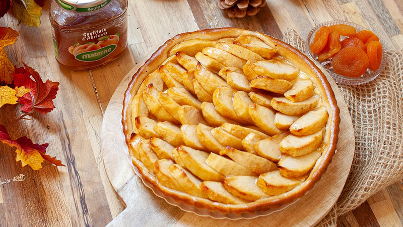 Tarte aux pommes à la confiture d'abricots Materne