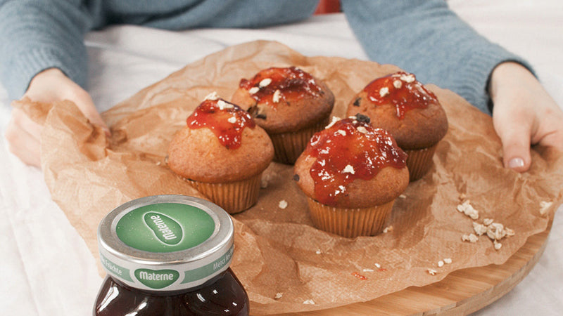 Muffins aux pommes et à la compote d'airelles