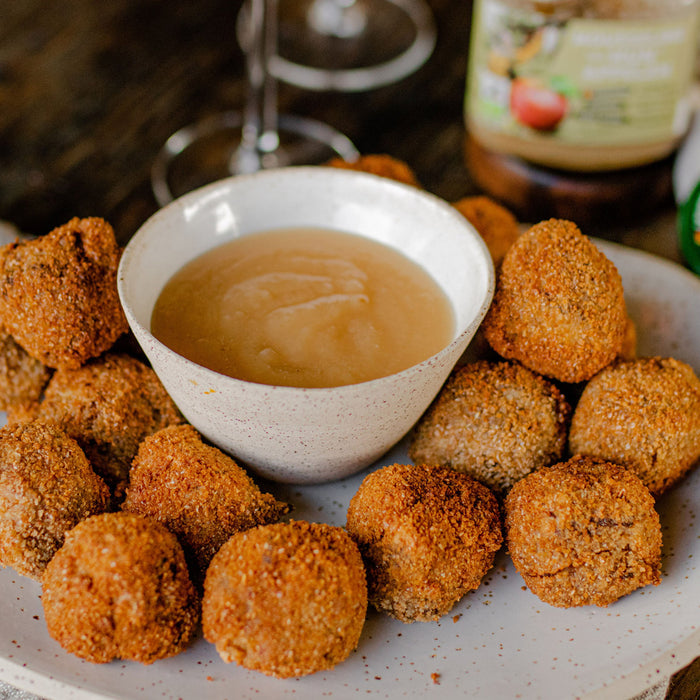 Croquette de carbonnade et mousseline de pommes De leurs fruits