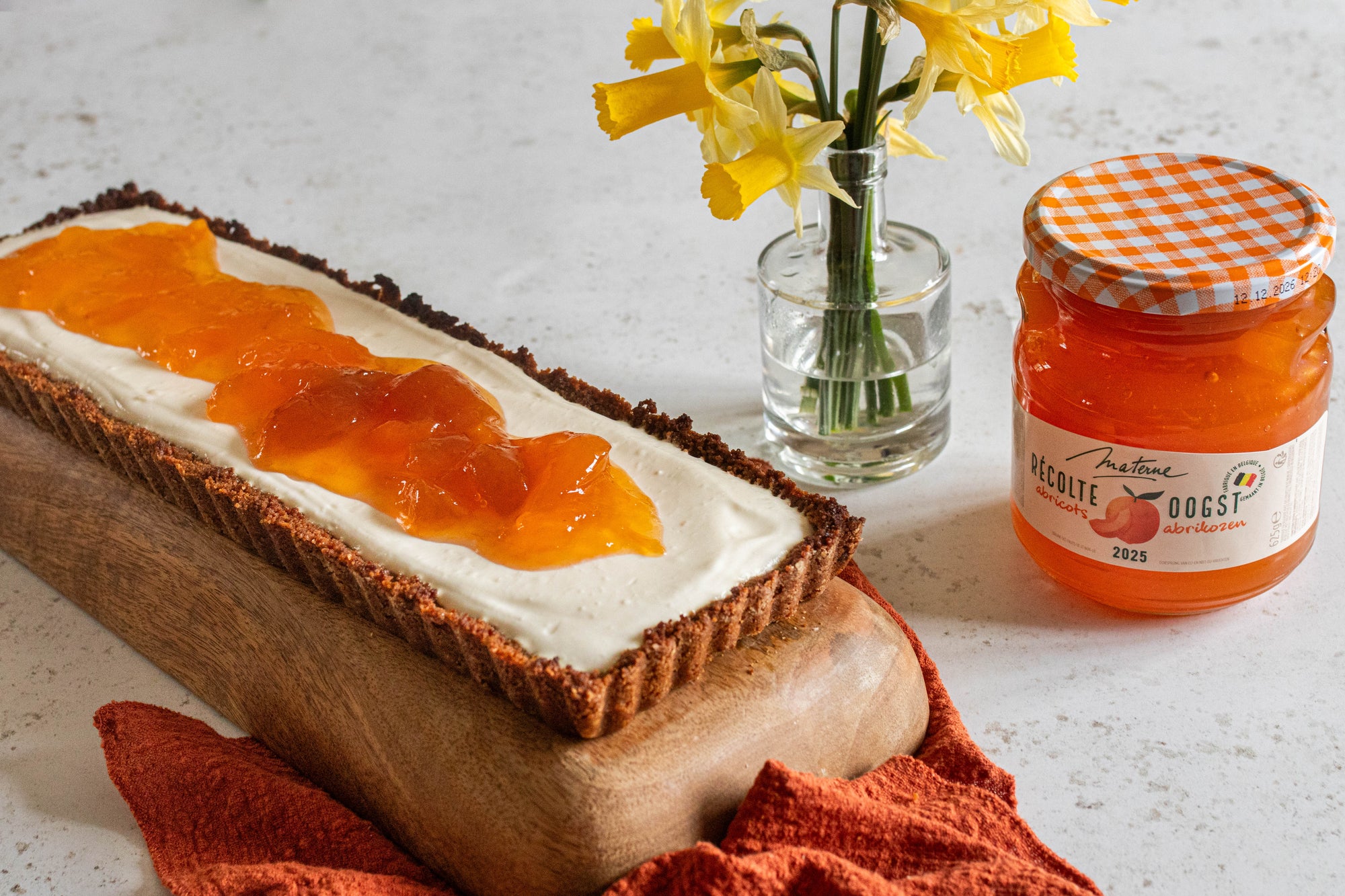 Tarte au Yaourt & Confiture d’Abricots sur Base Spéculoos