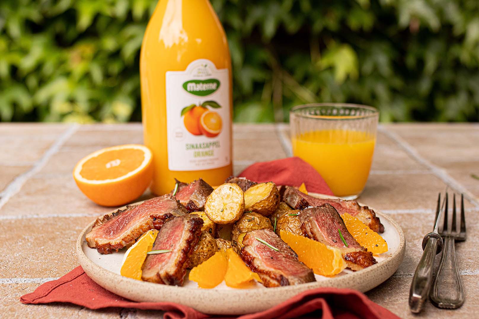Magret de canard au jus d'orange
