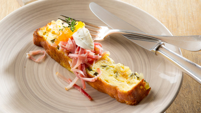 Flan aux courgettes et 4 fruits jaunes