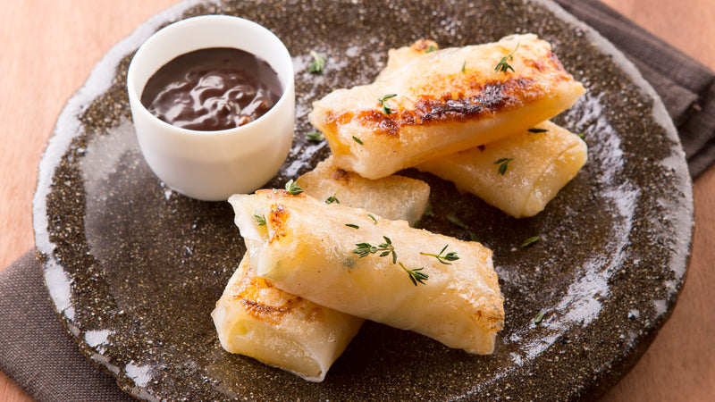 Nems à la sauce au chocolat