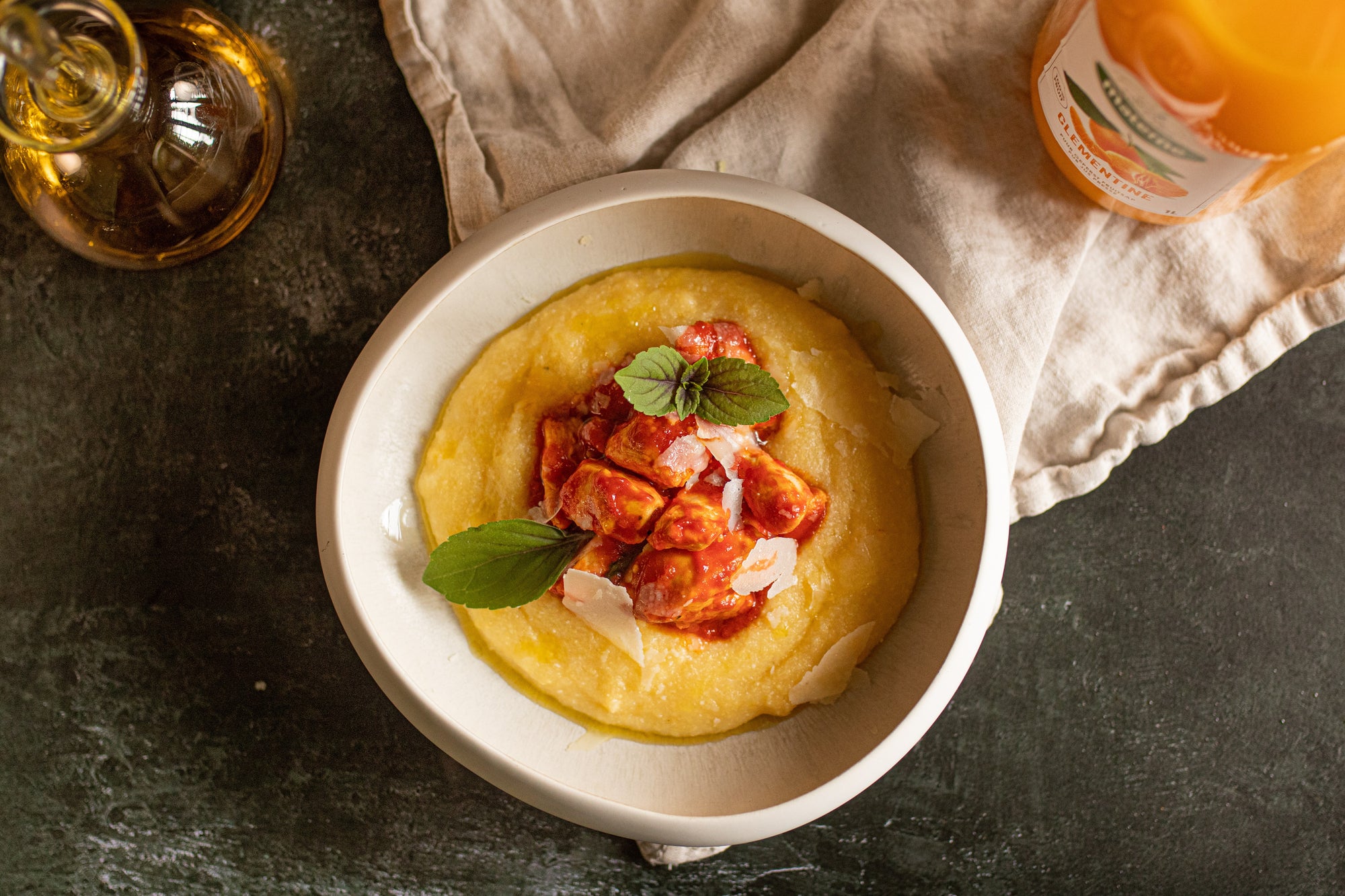 Poulet à la tomate et au jus de clémentine