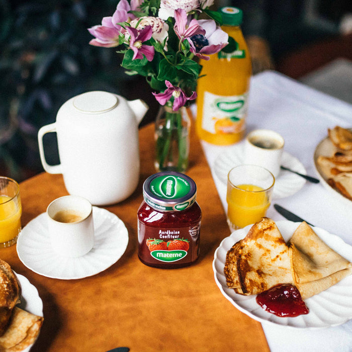 Crêpes à la confiture de fraises Materne