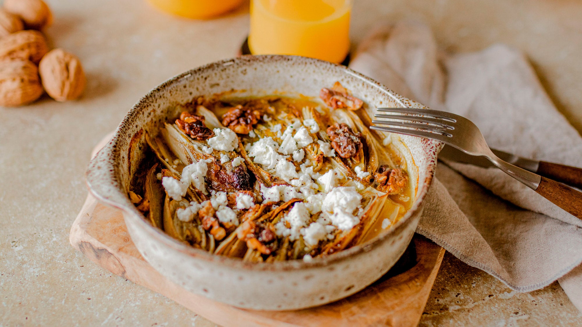 Chicons caramélisés au jus d’orange Materne
