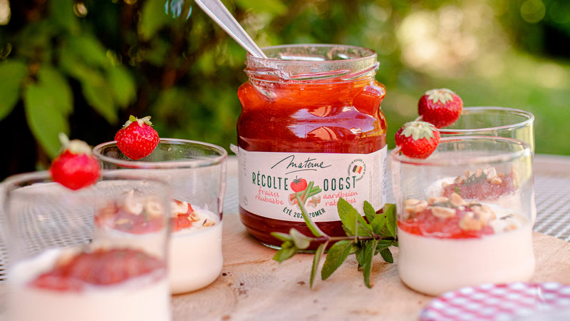 Panna cotta à la confiture fraises – rhubarbe Récolte