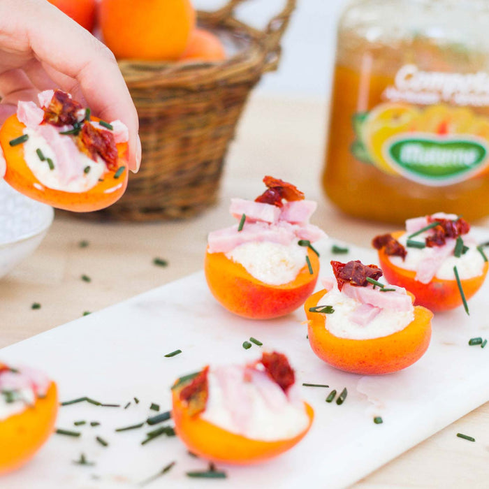 Bouchée au jambon fourrée aux abricots et à la ricotta