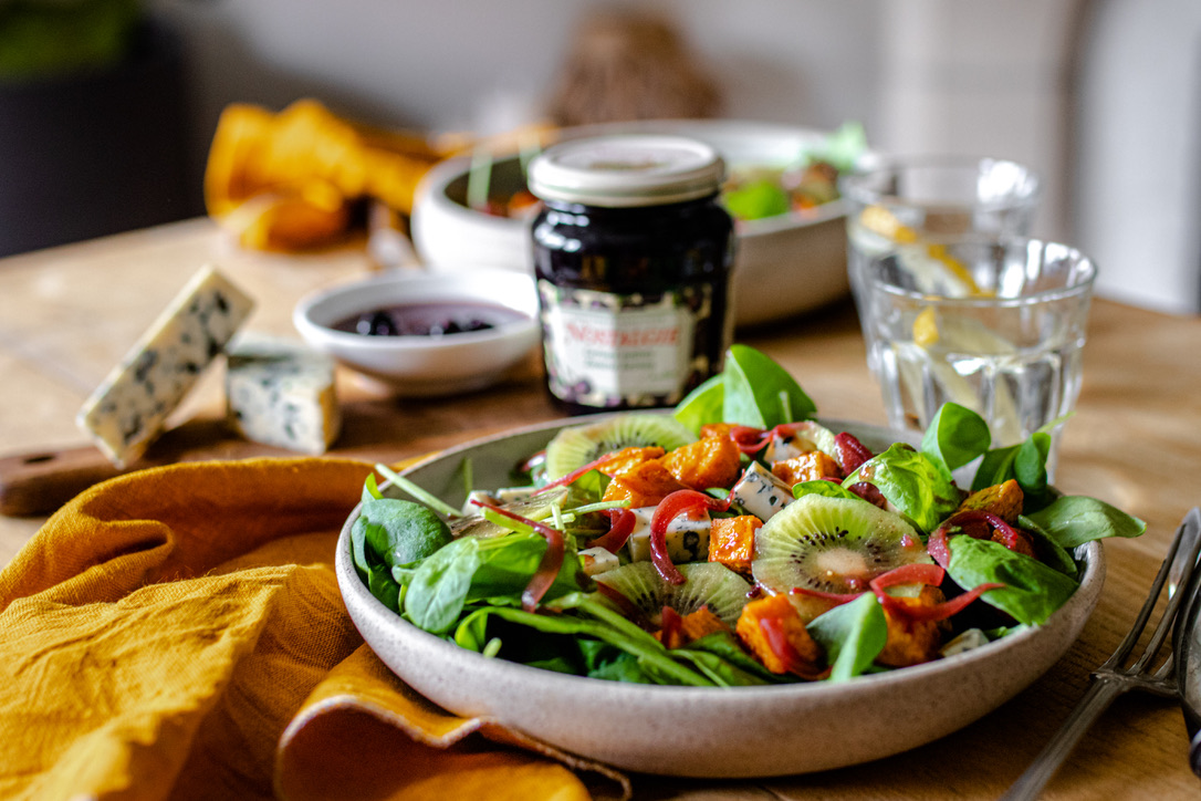 Salade gourmande à la confiture de cerises Nostalgie