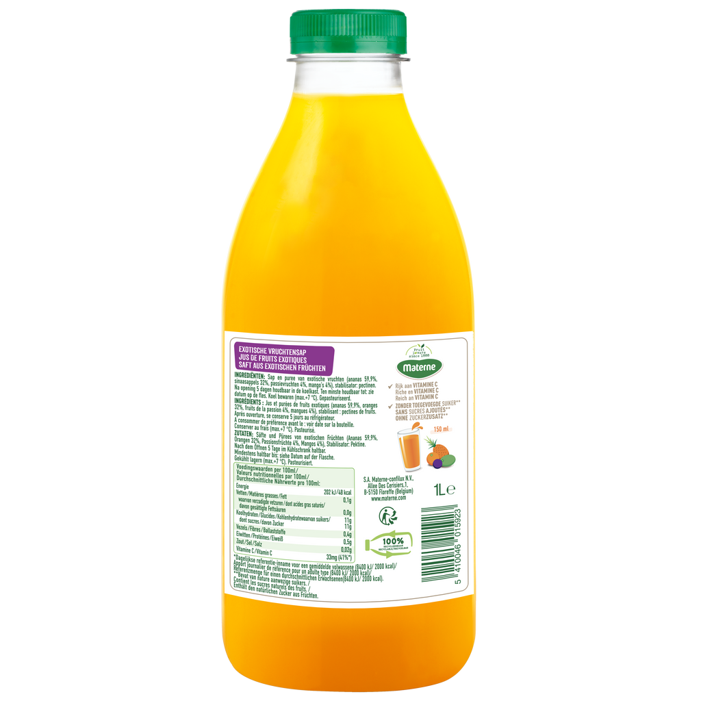 Jus de fruits exotiques pressés