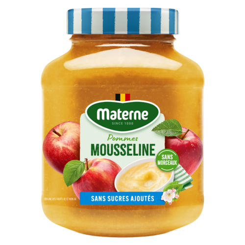 Mousseline Materne <br>Pommes belges sans sucre ajouté