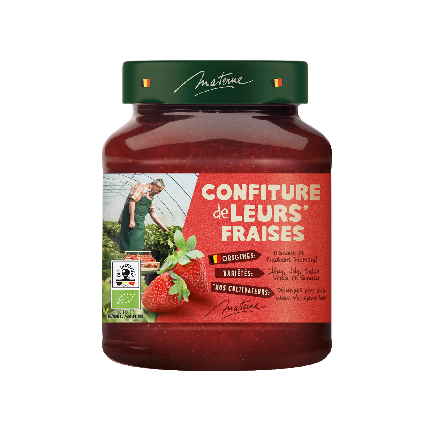 Confituur van hun vruchten<br>Aardbeien