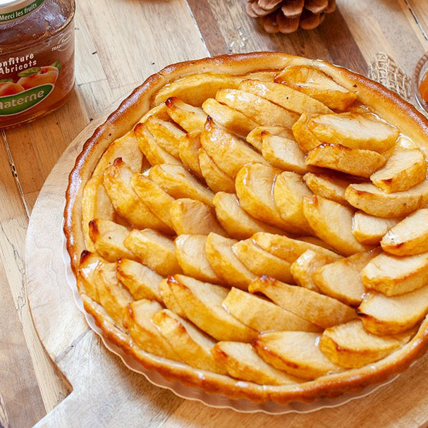 Tarte aux pommes à la confiture d'abricots Materne