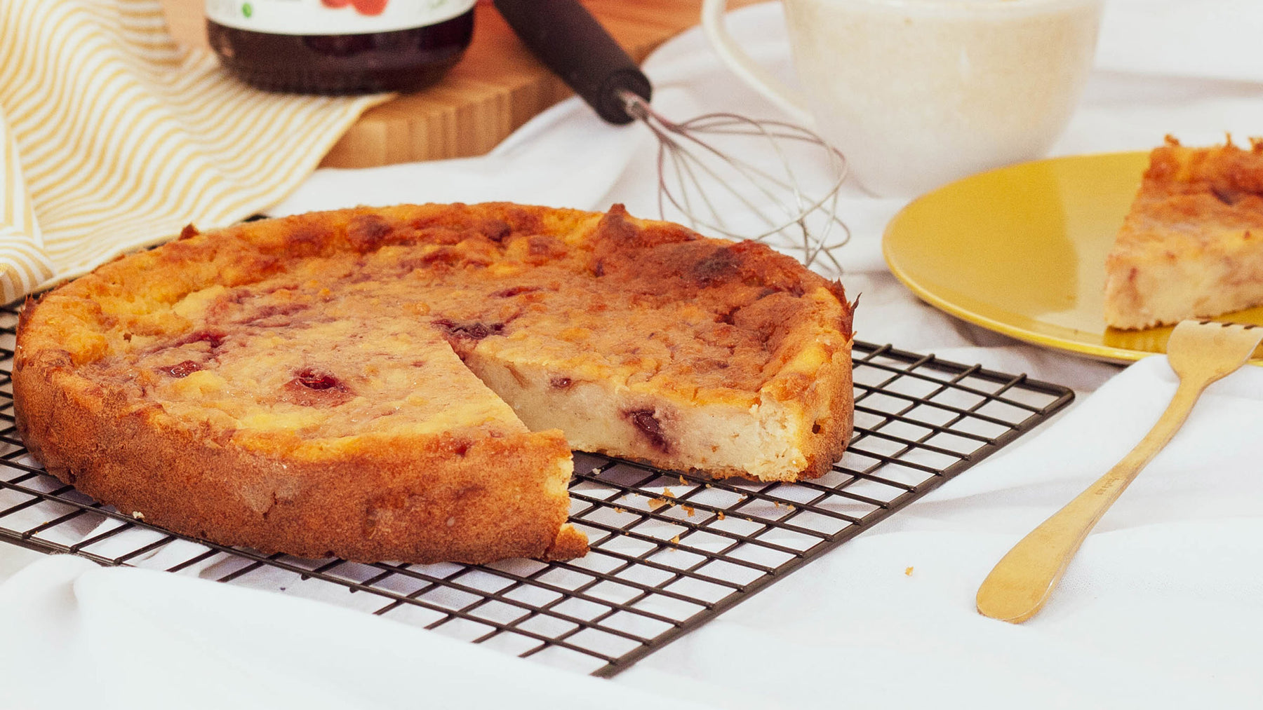 Pudding de pain à la confiture de cerises Récolte