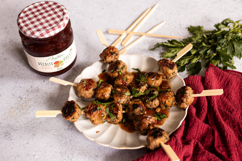 Brochettes de boulettes à la liégeoise revisitées