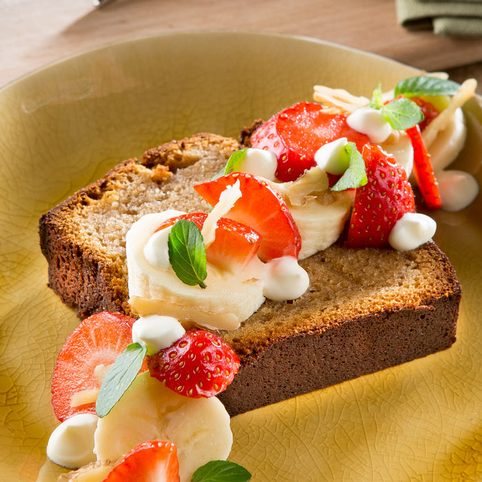 Gâteau aux bananes et aux fraises