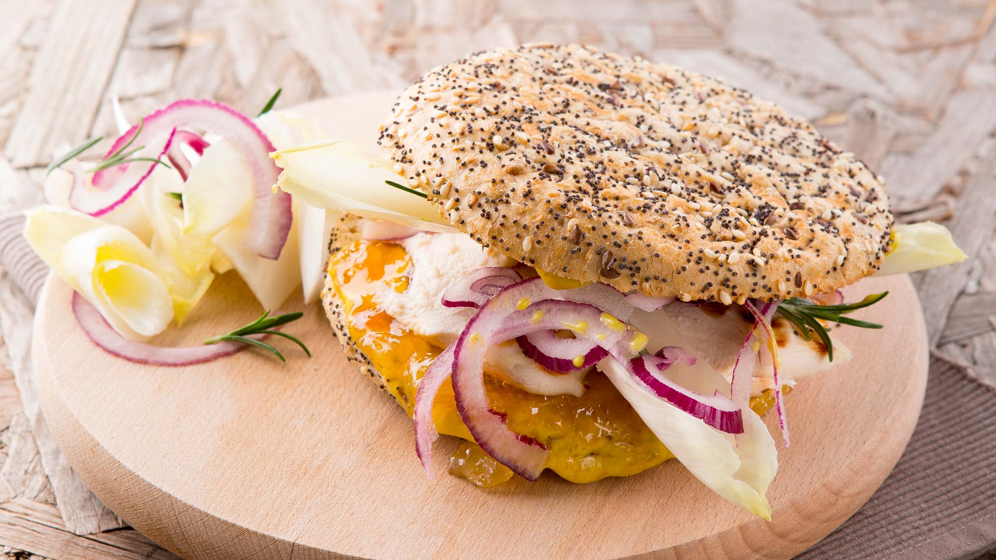 Burger estival à la confiture d’Ananas