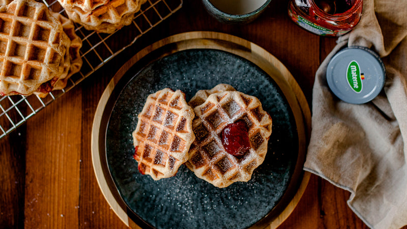 Gaufre de Liège au cœur de confiture allégée Fraise-Cranberry