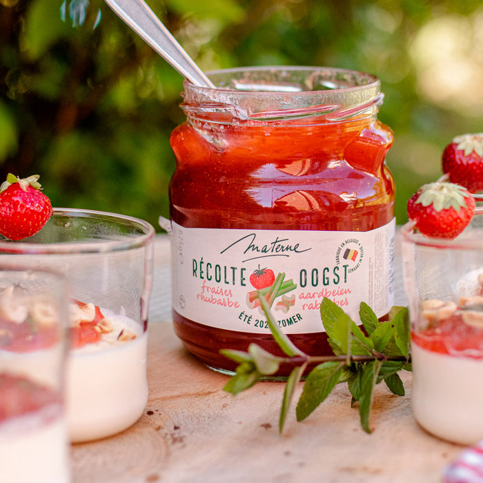 Panna cotta à la confiture fraises – rhubarbe Récolte