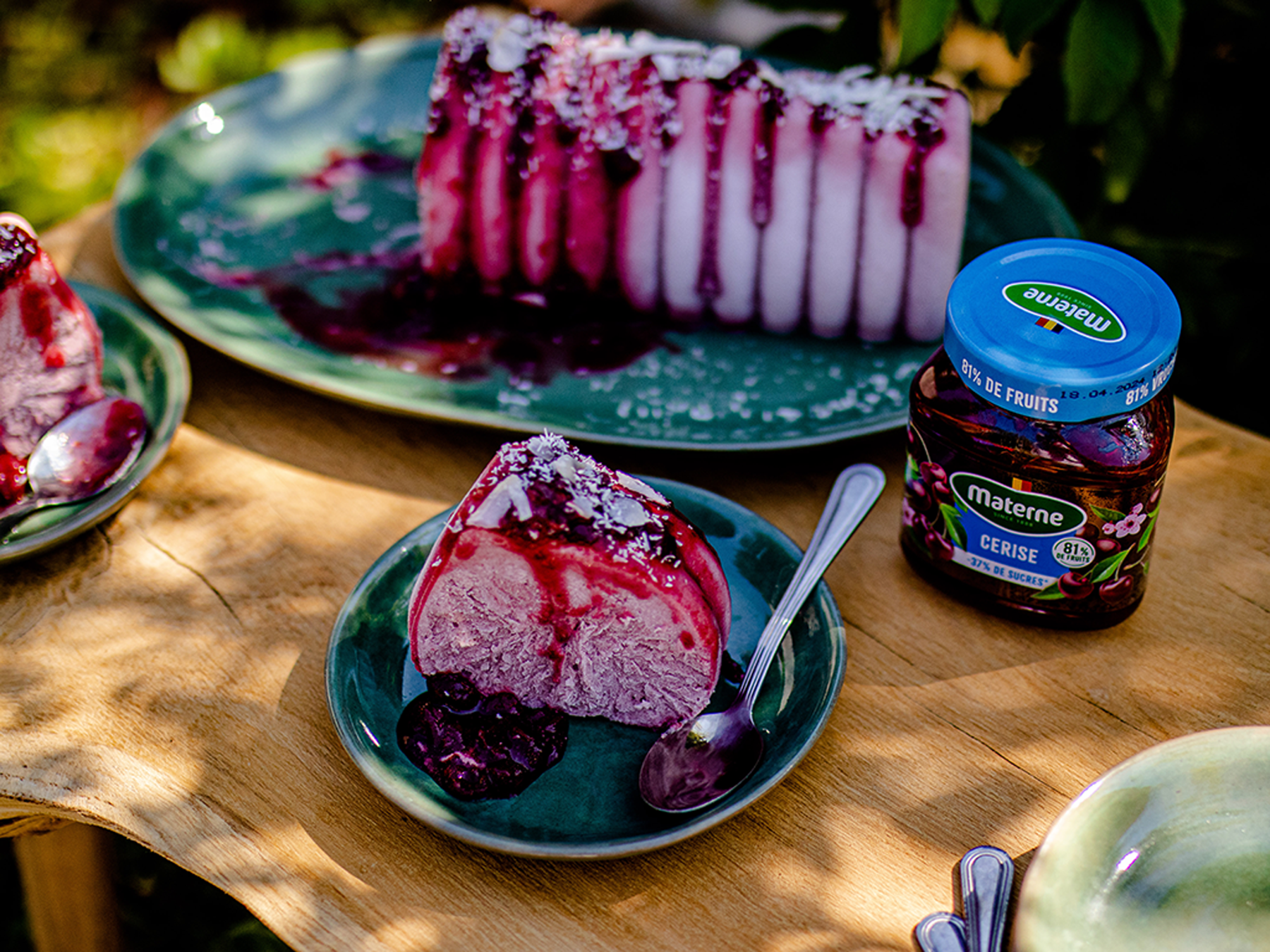 Glace à la confiture allégée cerises  