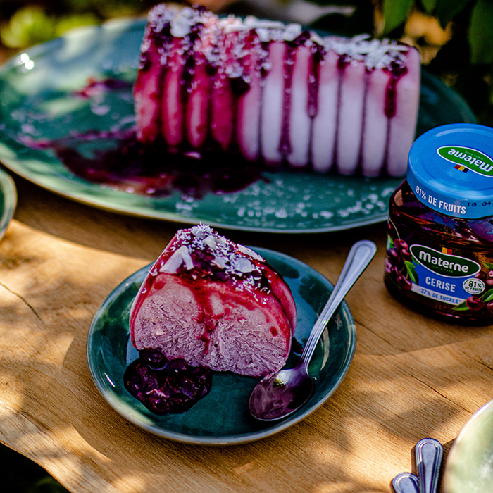 Glace à la confiture allégée cerises  