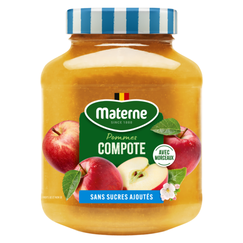 Compote Materne<br>Belgische appels zonder toegevoegde suikers