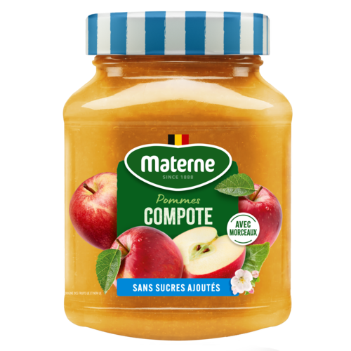 Compote Materne<br>Pommes belges sans sucre ajouté
