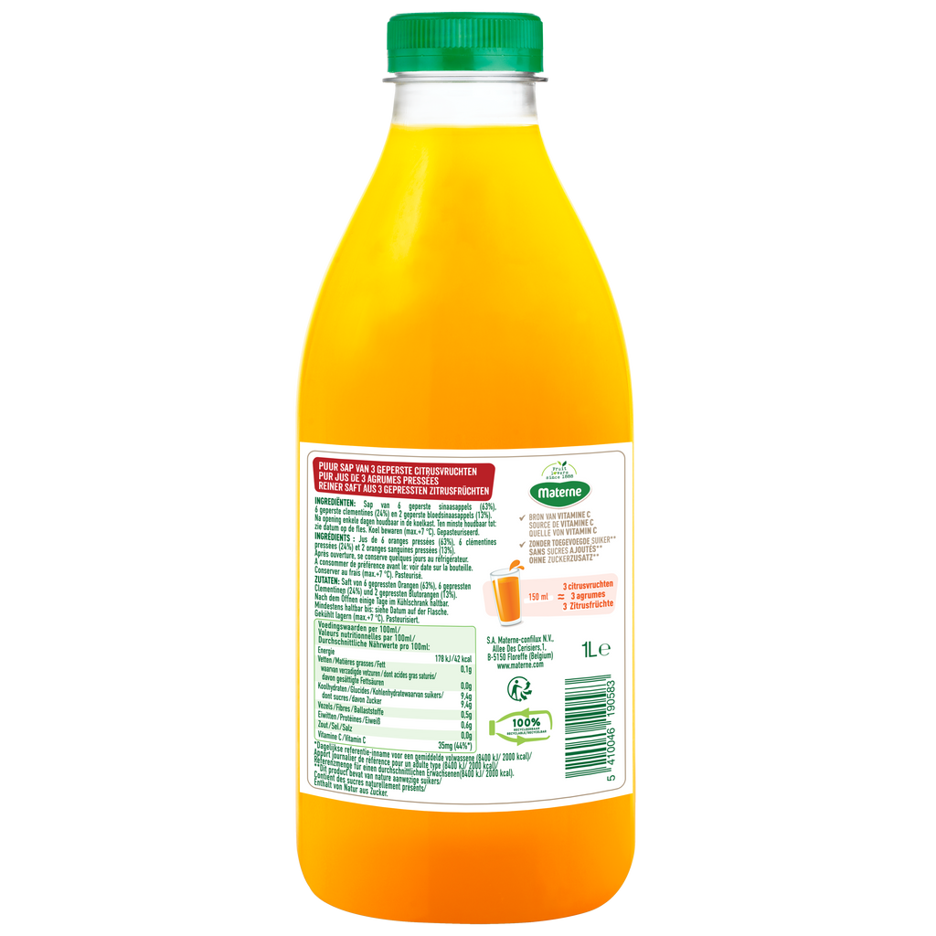 Jus de 3 agrumes pressés