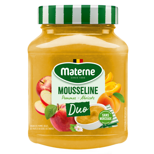 Mousseline DUO Materne <br>Pommes Abricots