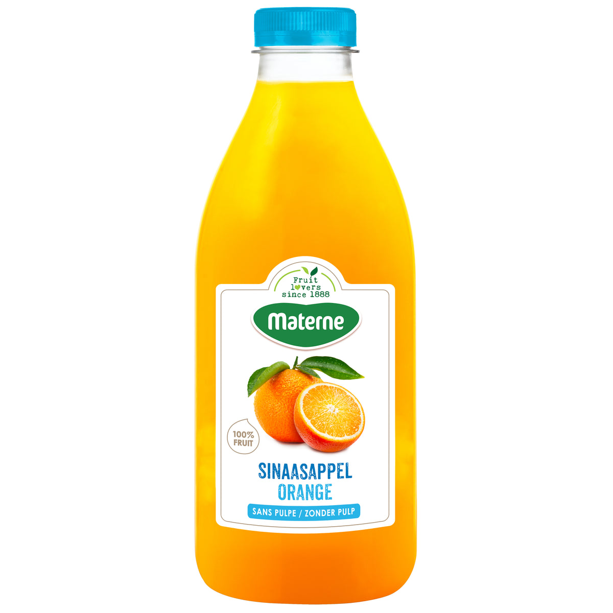 Sap van geperste sinaasappels zonder pulp Puur sap van 100 fruit — Materne