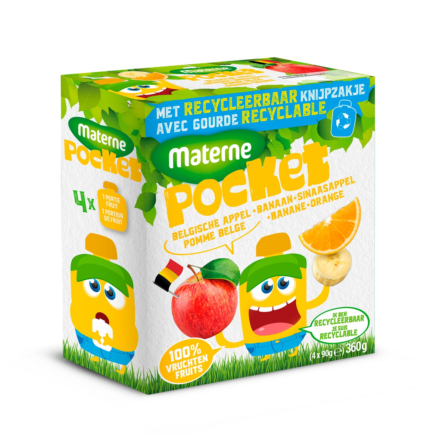 Materne Pocket<br>Belgische appel - Banaan - Sinaasappel
