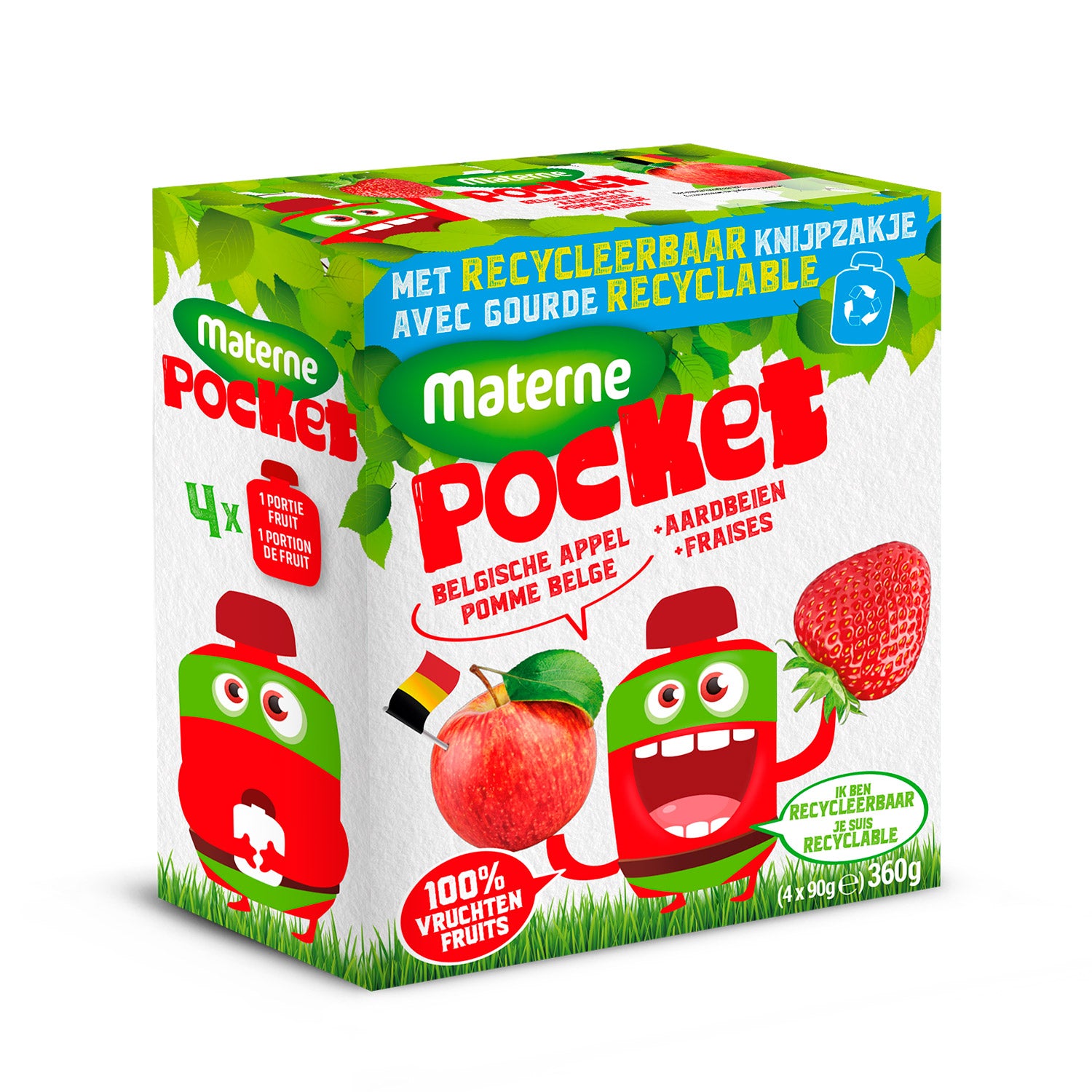 Materne Pocket <br>Belgische appel - aardbei